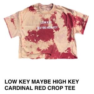 Distressed Cropped Acid Wash Graphic tee